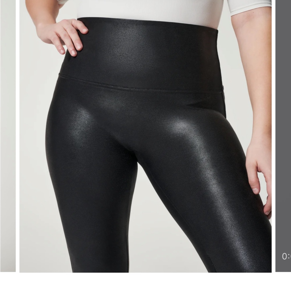 SPANX Faux Leather Leggings M